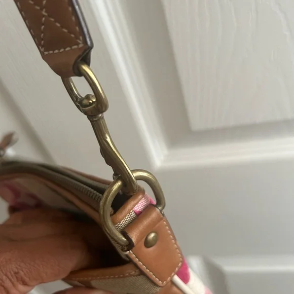 Coach Patchwork Crossbody Bag - Pink, Cream, Brown, Tan - Picture 8 of 11